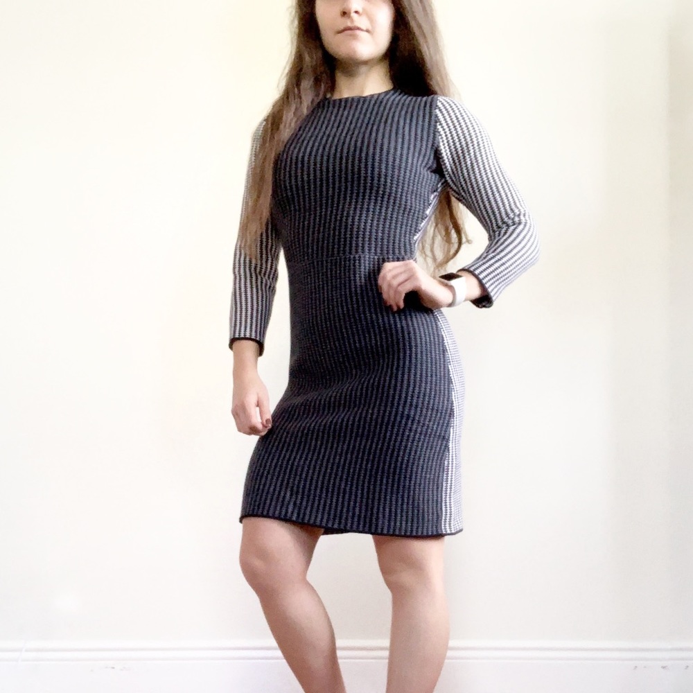 Christian Dior Paris Wool Knit Sweater Flare Dress